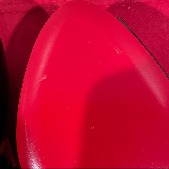 🚫sold on 3b@y🚫Christian Louboutin Hot Chick Alta 120 Patent Slingback Pumps 38.5 - Picture 15 of 15